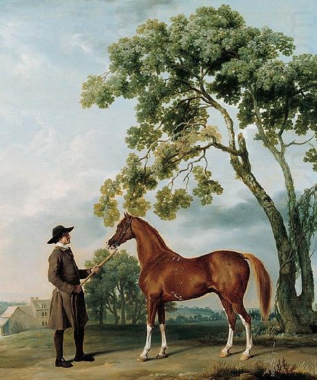 Lord Grosvenors Arabian Stallion with a Groom, George Stubbs
